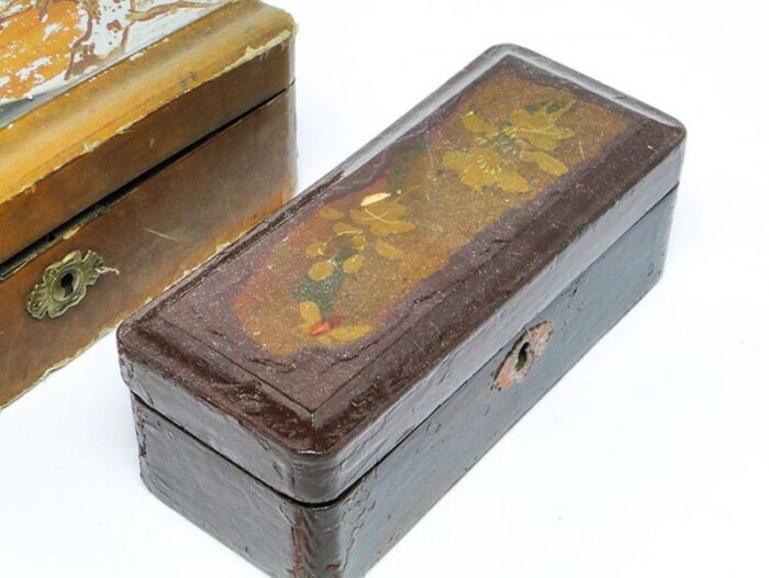 japanese lacquerware boxes 1920s set of 2 9