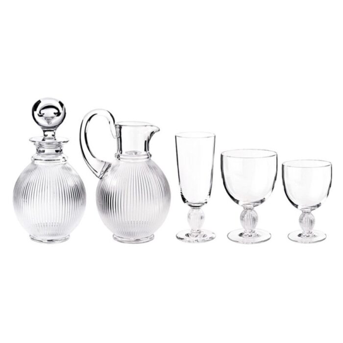 langeais glass service by lalique 1976 set of 30 1