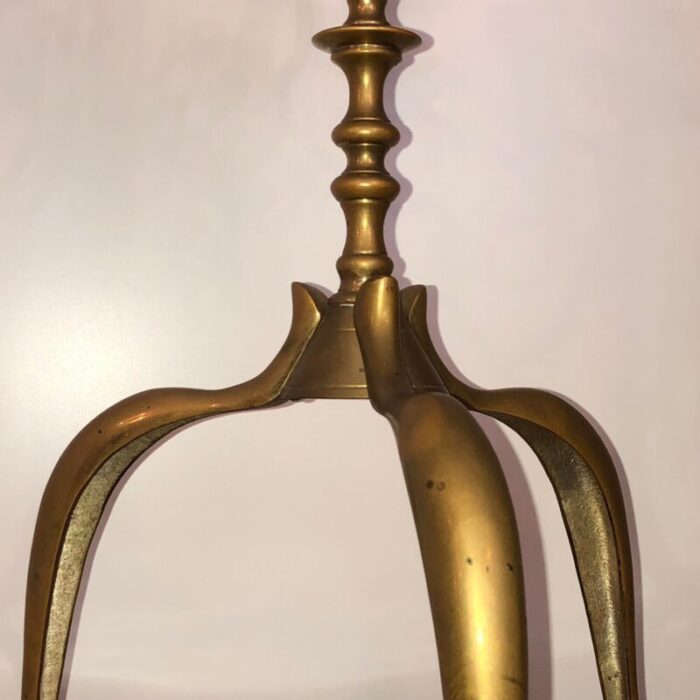 large antique brass candleholder 0522