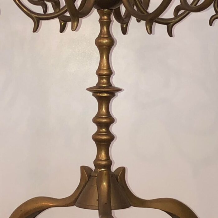 large antique brass candleholder 0650