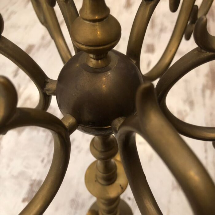 large antique brass candleholder 4106