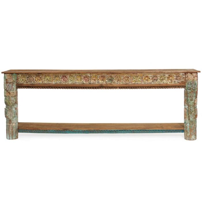 large carved painted console 1950s 6887