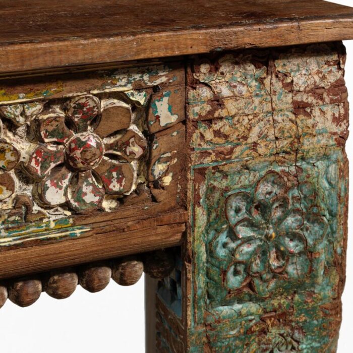 large carved painted console 1950s 8432