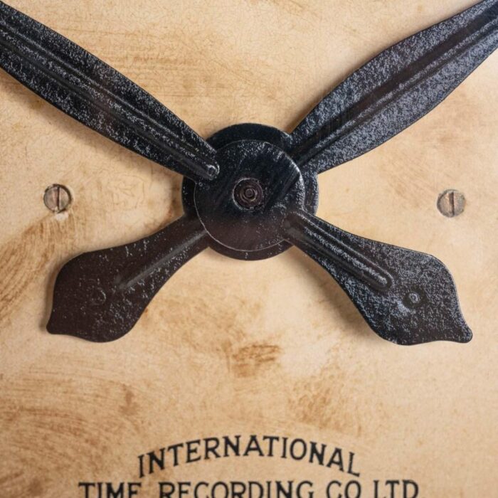 large copper factory clock by international time recording co ltd 5 1