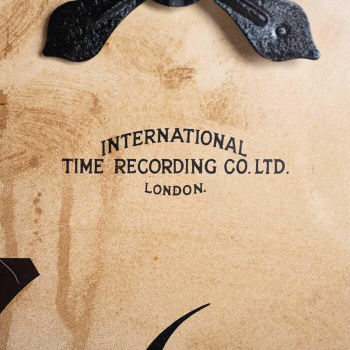 large copper factory clock by international time recording co ltd 6 1