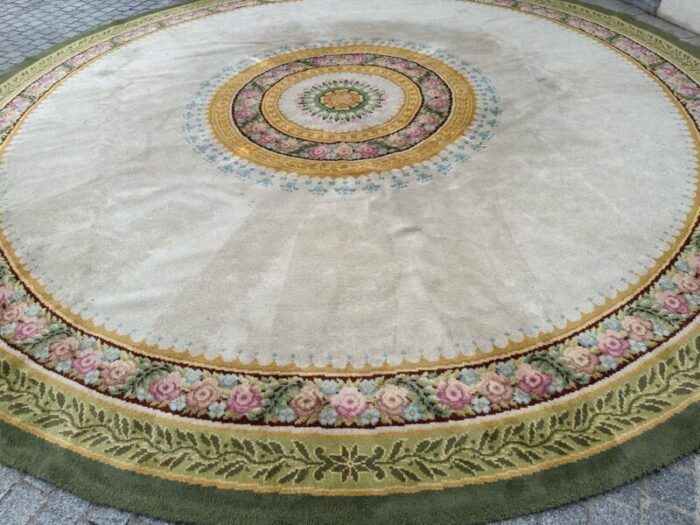 large french round savonnerie rug 1920s 10