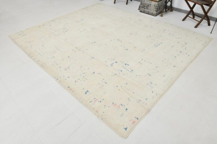 large handmade oushak rug in wool 4110