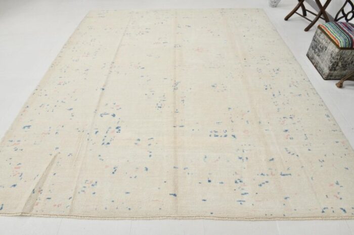 large handmade oushak rug in wool 5980