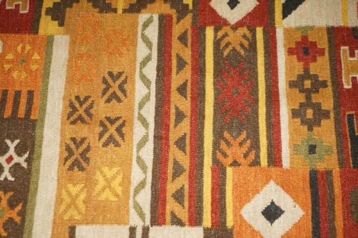 large handwoven kilim rug with floral tree look 1940s 12