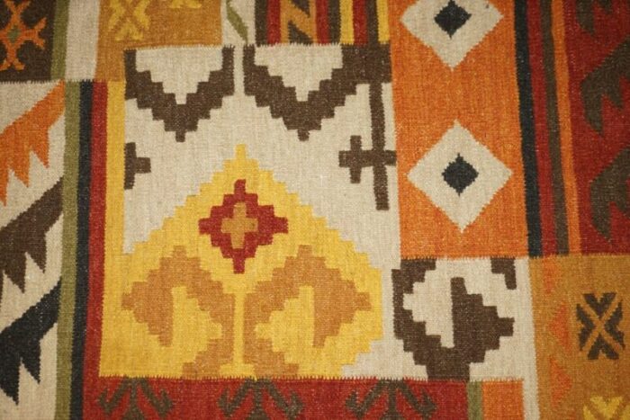 large handwoven kilim rug with floral tree look 1940s 16