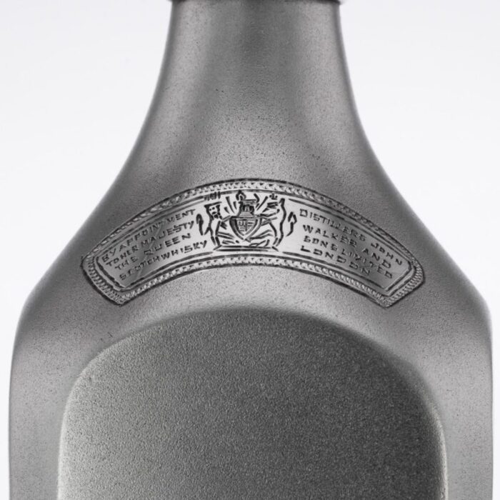 large novelty silver whisky bottle from johnnie walker 1960s 15