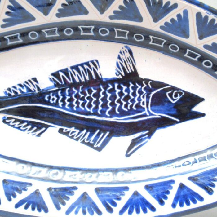 large oval dish vallauris 1950s 3