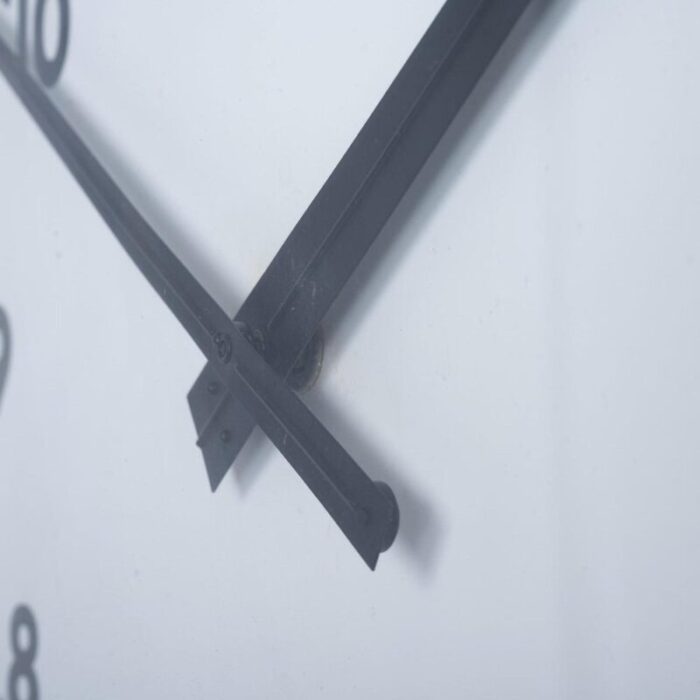 large polished aluminium factory clock by gent of leicester 7 1