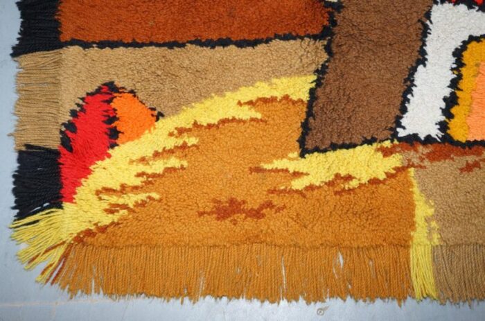 large shag pile rug with houses 9