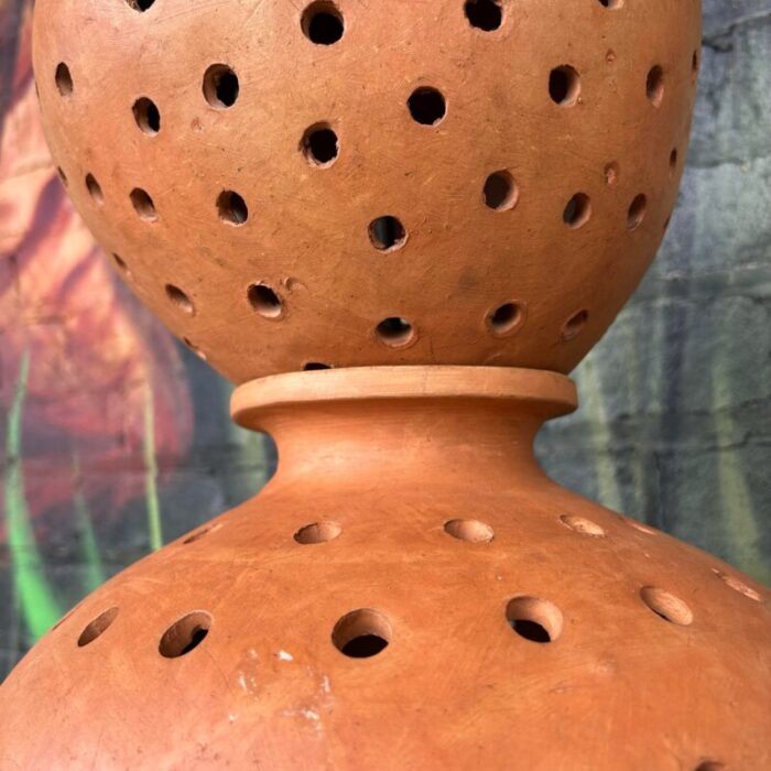 large terra cotta southwest pottery table lamp 5215