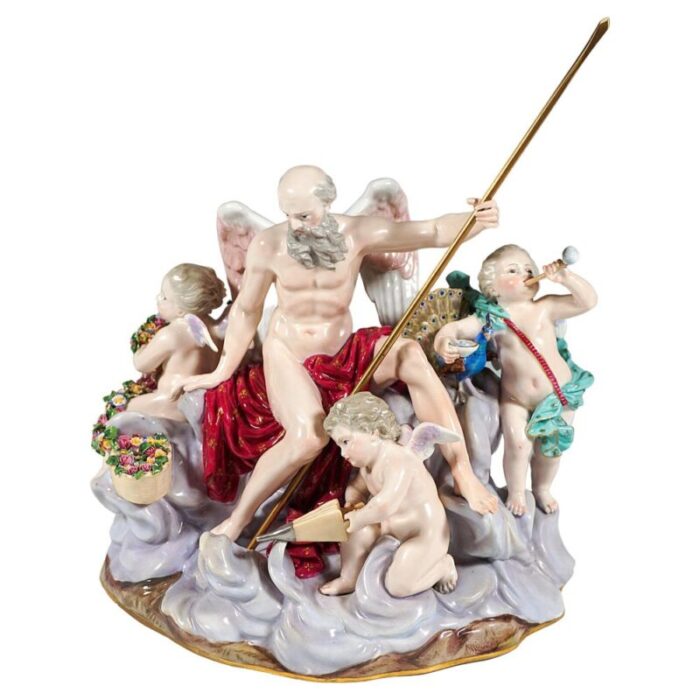 large the air allegorical group attributed to m v acier for meissen germany 1850s 1