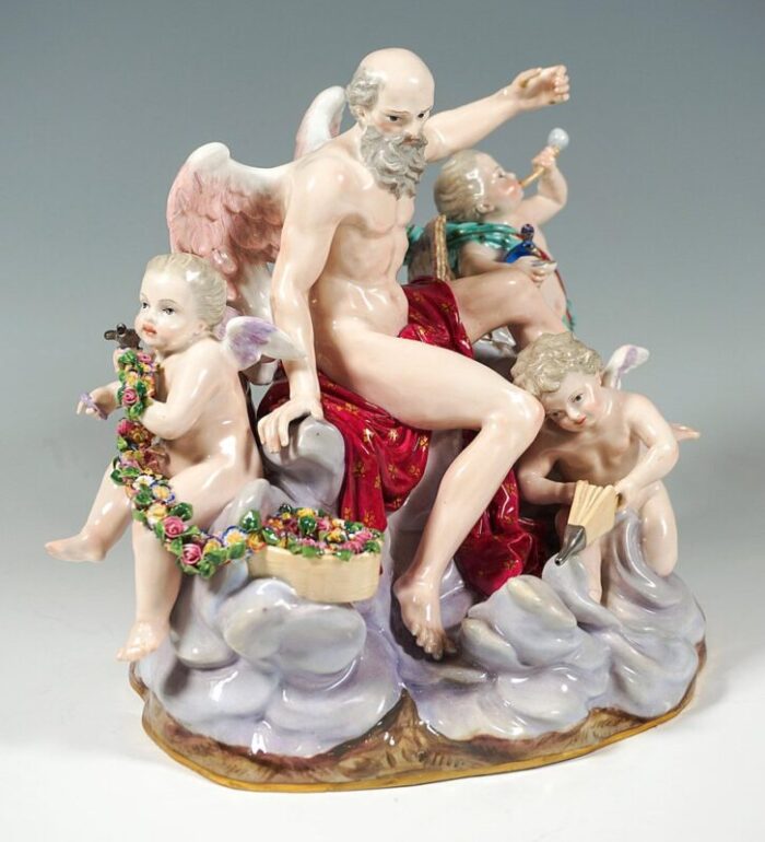 large the air allegorical group attributed to m v acier for meissen germany 1850s 4