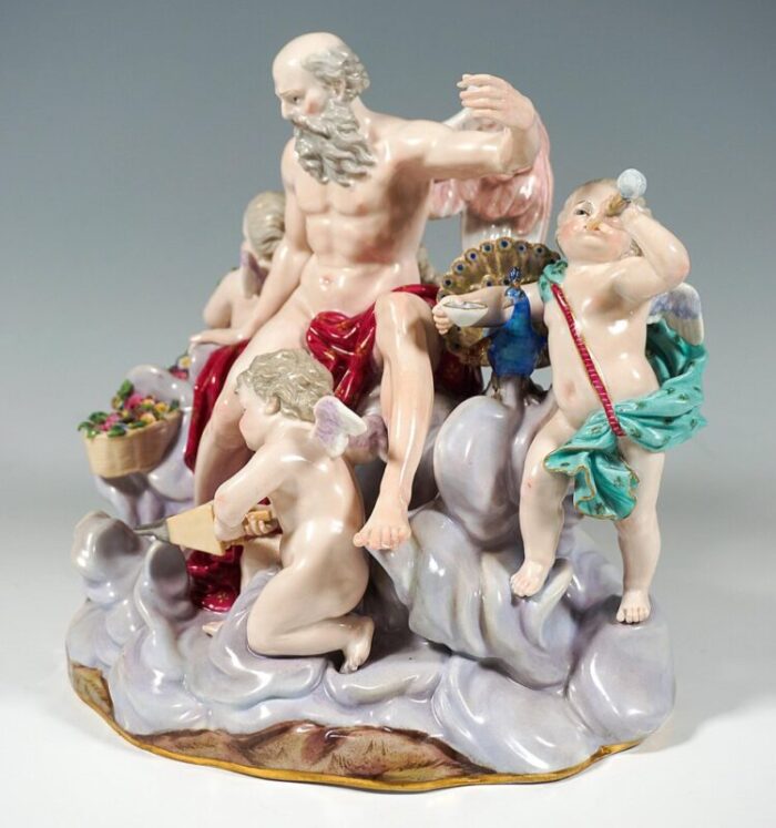 large the air allegorical group attributed to m v acier for meissen germany 1850s 8