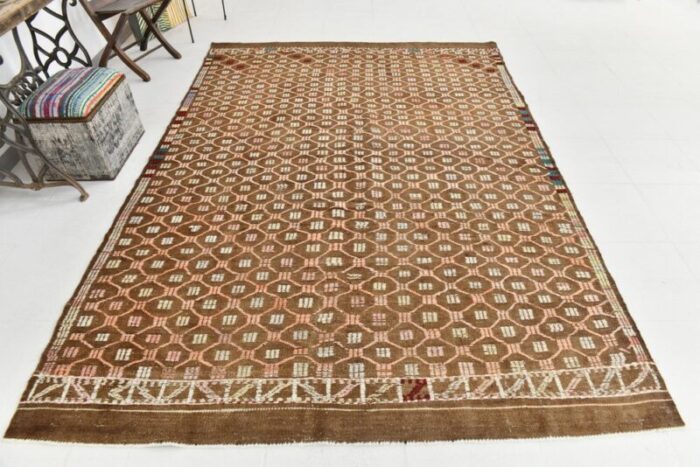 large turkish kilim rug in wool 1