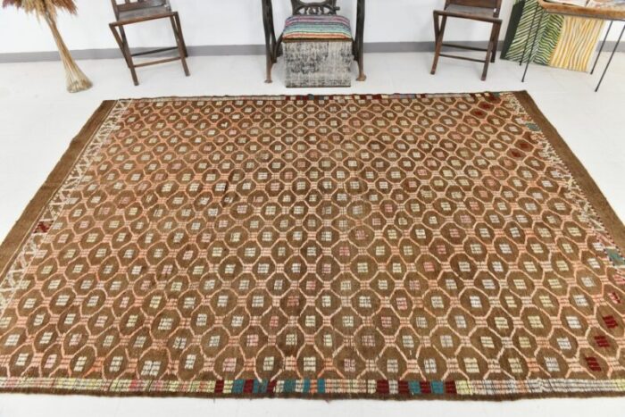 large turkish kilim rug in wool 3