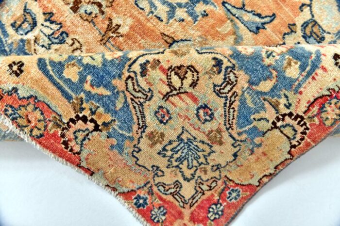 large vintage handmade rug in wool 4375