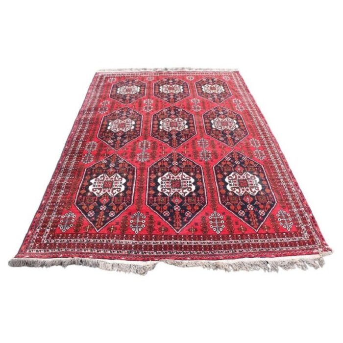 large vintage middle eastern handmade shiraz rug 1980s 1