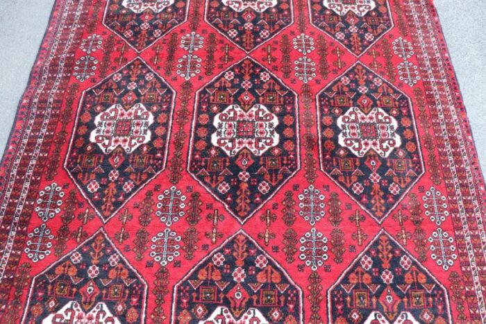 large vintage middle eastern handmade shiraz rug 1980s 4