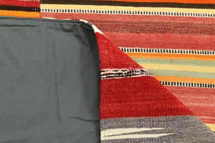 large vintage turkish ethnic kilim in wool 1068