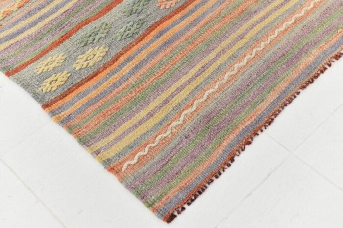 large vintage turkish kilim rug 14 1