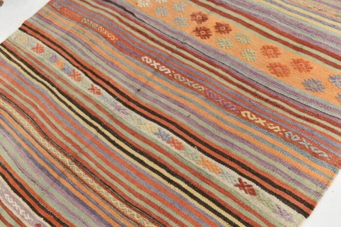 large vintage turkish kilim rug 4 1