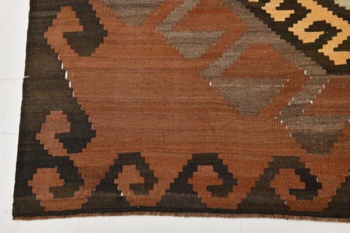 large vintage turkish kilim rug 7