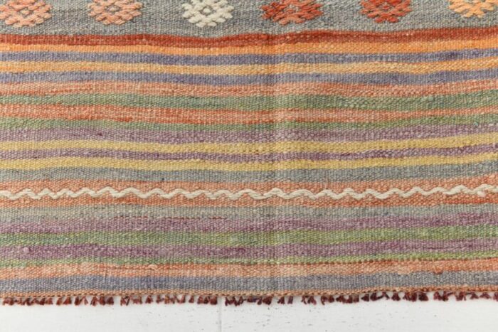 large vintage turkish kilim rug 8 1