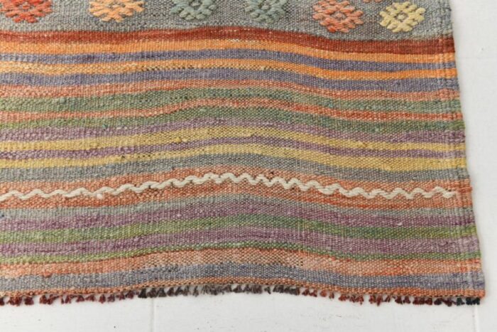 large vintage turkish kilim rug 9 1