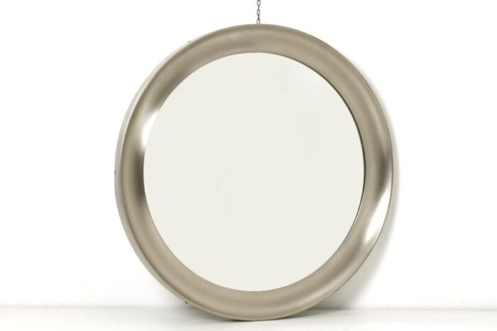 large wall mirror in metal by sergio mazza for artemide italy 1960s 1