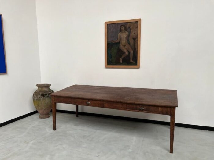 large writing table in oak 1940s 2365