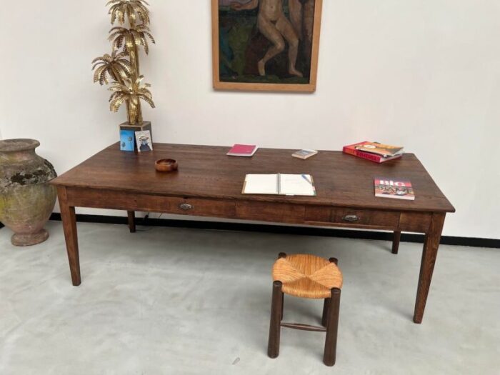 large writing table in oak 1940s 4102