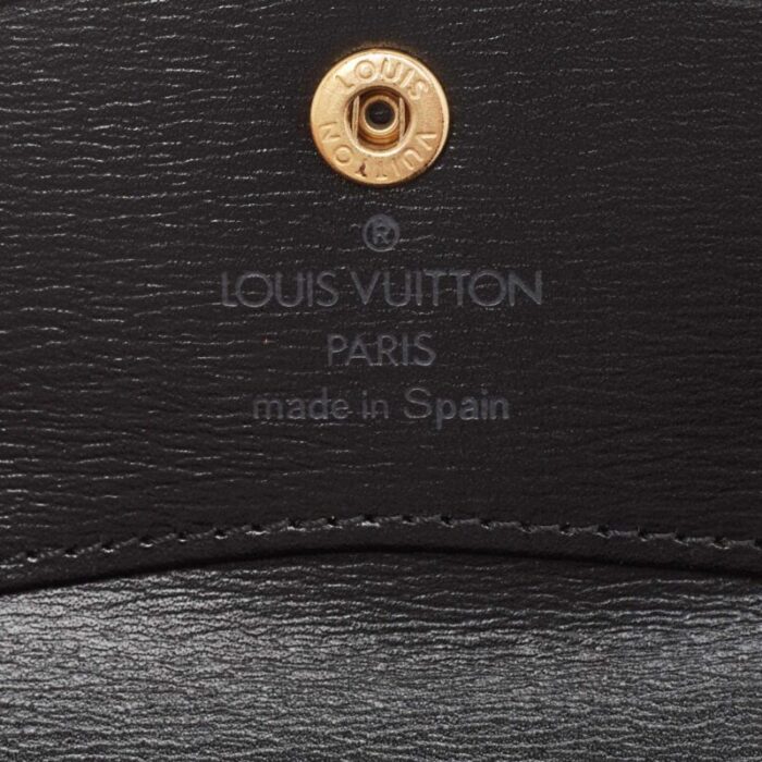 louis vuitton black epi leather business card holder 8076