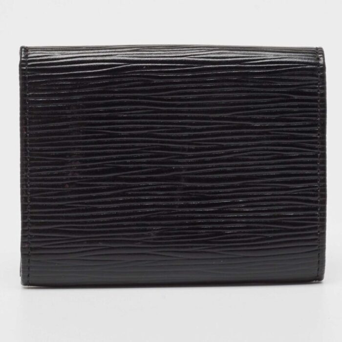 louis vuitton black epi leather business card holder 8496