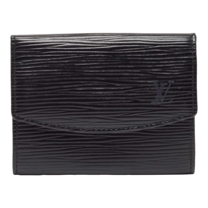 louis vuitton black epi leather business card holder 8926