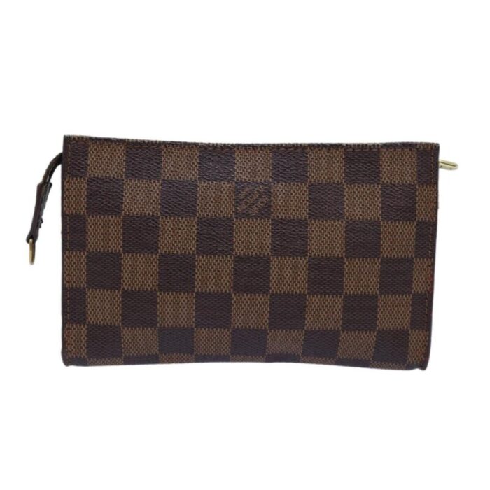 louis vuitton damier ebene marais pouch lv auth 77159 2573