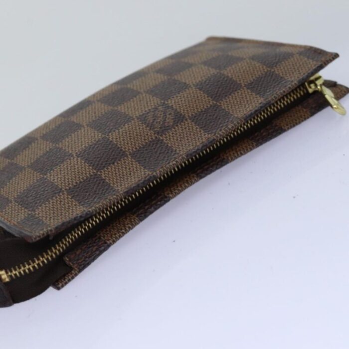 louis vuitton damier ebene marais pouch lv auth 77159 3128