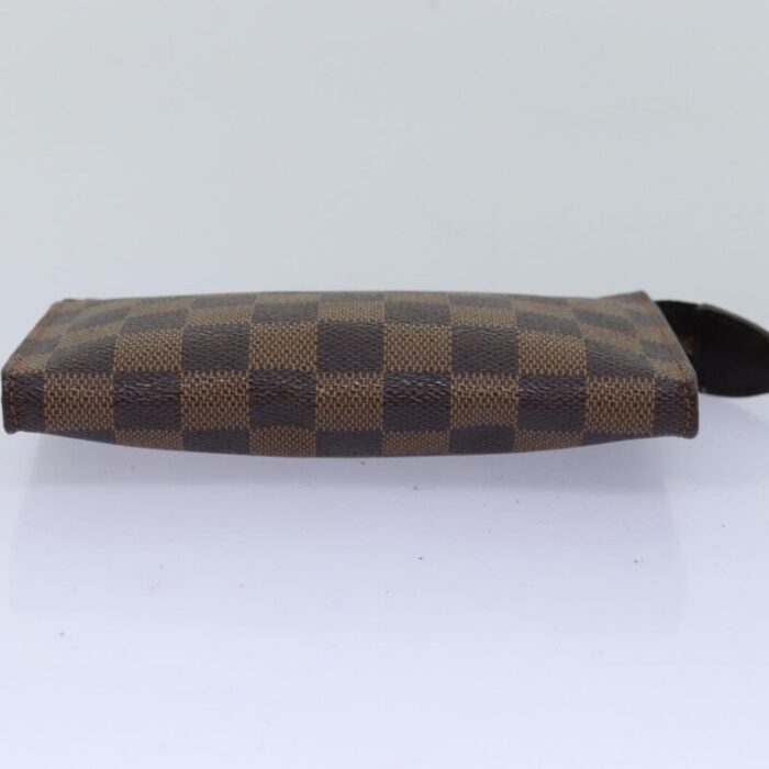 louis vuitton damier ebene marais pouch lv auth 77159 9025