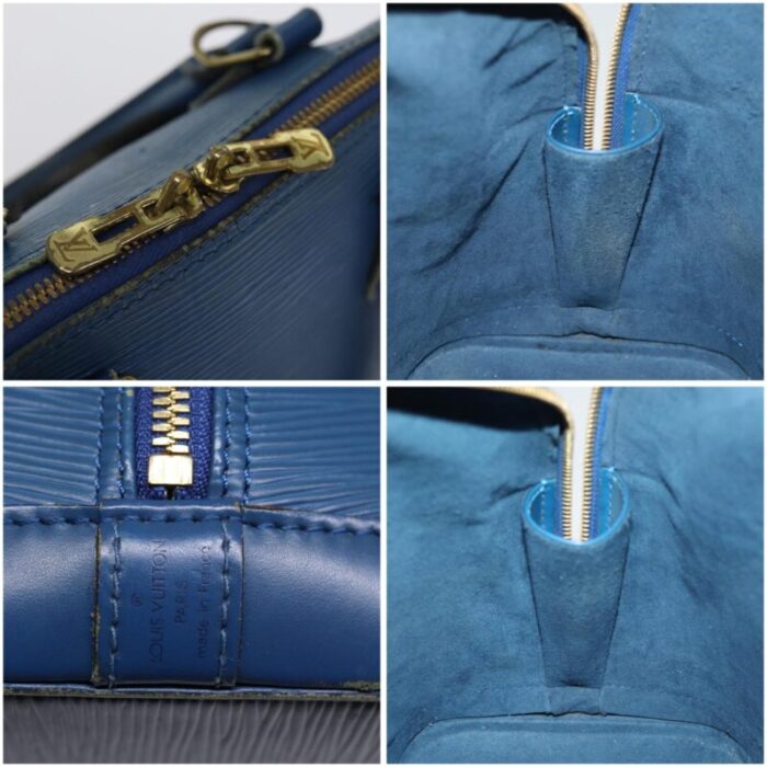 louis vuitton epi alma hand bag toledo blue m52145 lv auth 76959 5371