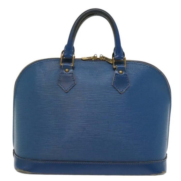 louis vuitton epi alma hand bag toledo blue m52145 lv auth 76959 5913