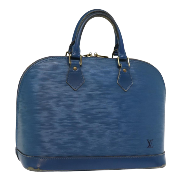 louis vuitton epi alma hand bag toledo blue m52145 lv auth 76959 8696