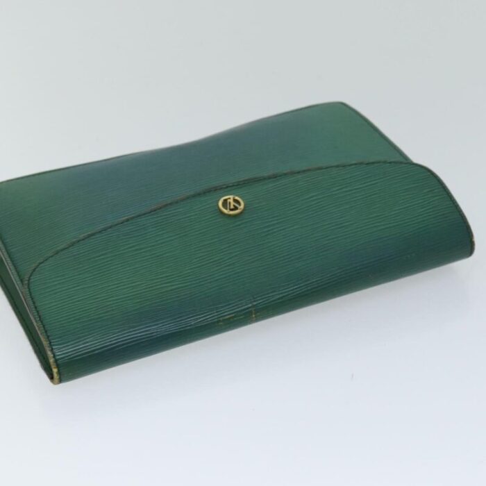 louis vuitton epi montaigne 27 clutch bag green m52654 lv auth 76033 3172