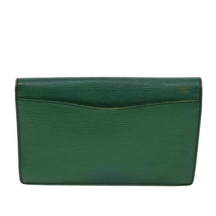 louis vuitton epi montaigne 27 clutch bag green m52654 lv auth 76033 9046