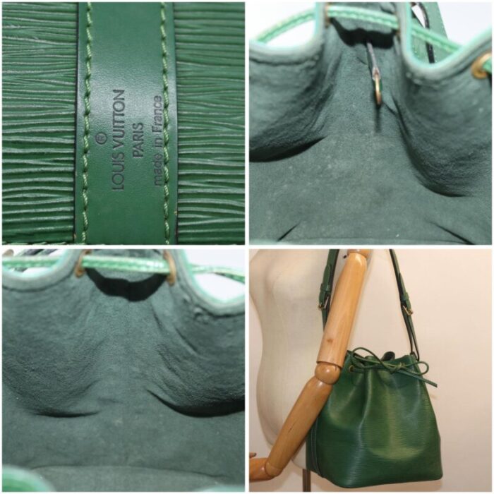 louis vuitton epi petit noe shoulder bag green m44104 lv auth 75947 2913