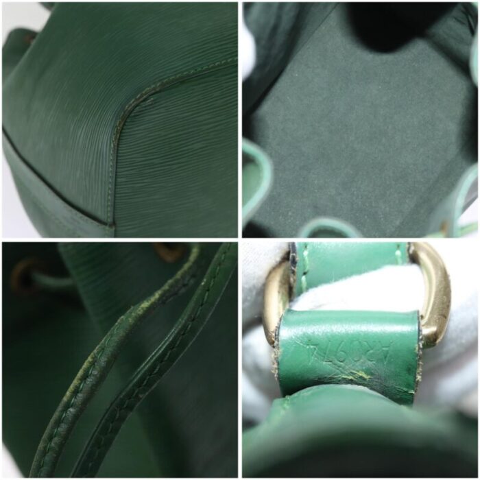 louis vuitton epi petit noe shoulder bag green m44104 lv auth 75947 3204