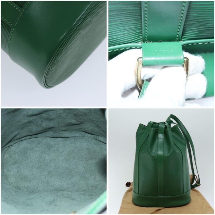 louis vuitton epi randonnee pm shoulder bag green m52354 lv auth 75275 3083